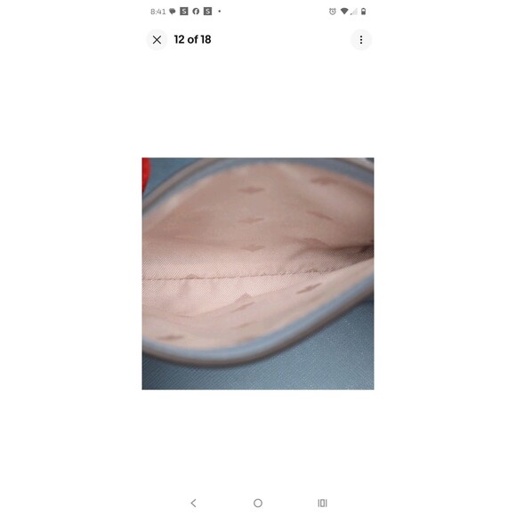 Kate Spade Beige Leather Small Eva Embroidered Tote Purse Whimsical Chic Preppy - Picture 9 of 15